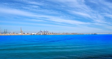 Valencia liman ve marina Pinedo görünümünden