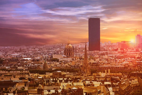 Vista aérea del horizonte de París Francia — Foto de Stock