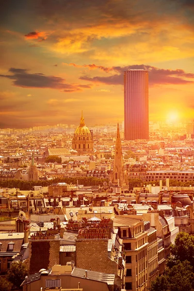 Paris skyline Invalides gyllene kupol Frankrike — Stockfoto