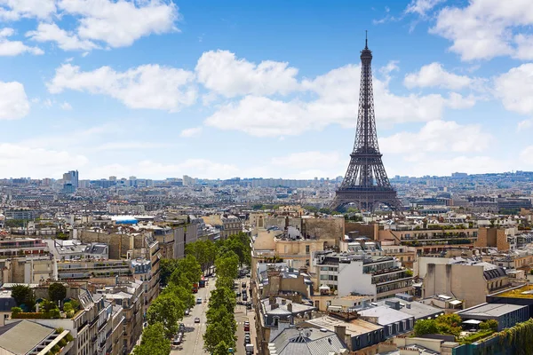 Paris Eiffel tower och skyline antenn Frankrike — Stockfoto