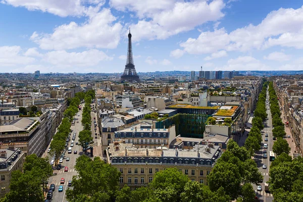 Paris Eiffel tower och skyline antenn Frankrike — Stockfoto