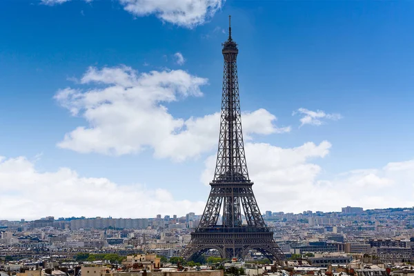 Paris Eiffel toren en skyline luchtfoto Frankrijk — Stockfoto