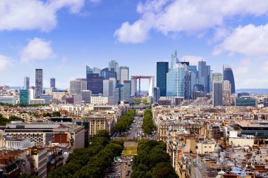 Paris manzarası havadan görünümü Fransa