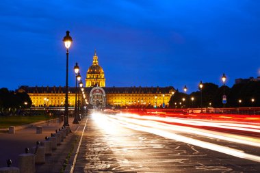 Les Invalides günbatımı cephe Paris Fransa