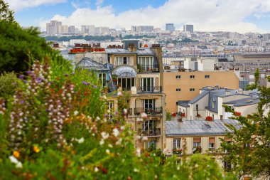 Paris manzarası hava Montmartre