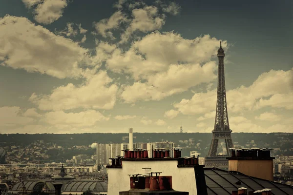 Pariser Skyline-Antenne vom Montmartre — Stockfoto