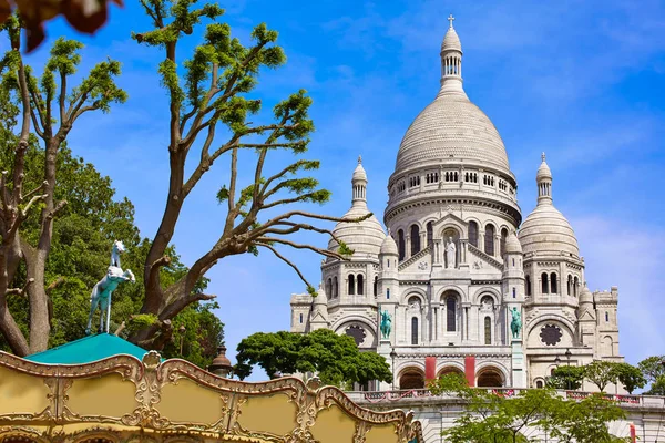 Sacre Coeur Basilique in Montmartre Paris — Stockfoto