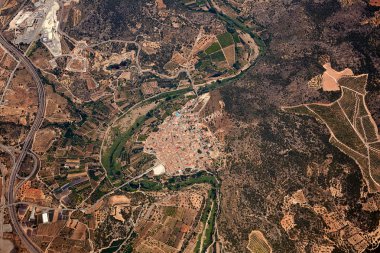 Sot de Ferrer Aerial village of Castellon Spain clipart