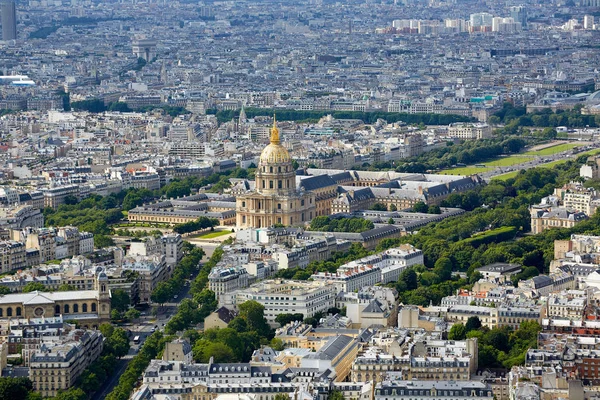 Hava Paris manzarası ve Invalides Fransa — Stok fotoğraf