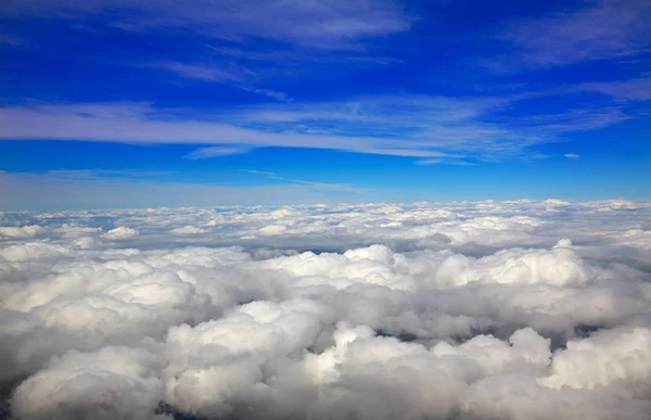 Sea of clouds sky aircraft view