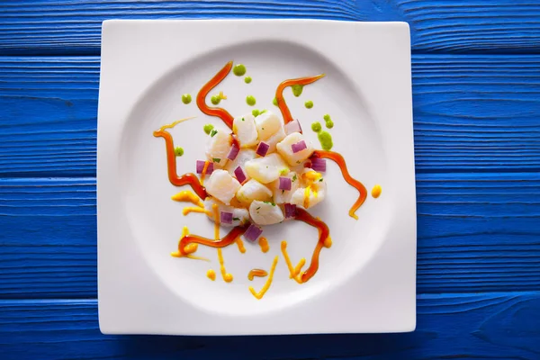 Ceviche przepis nowoczesnej gastronomii stylu — Zdjęcie stockowe