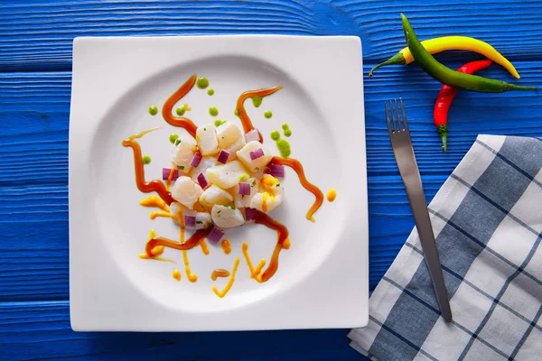 Resep Ceviche gaya gastronomi modern — Stok Foto