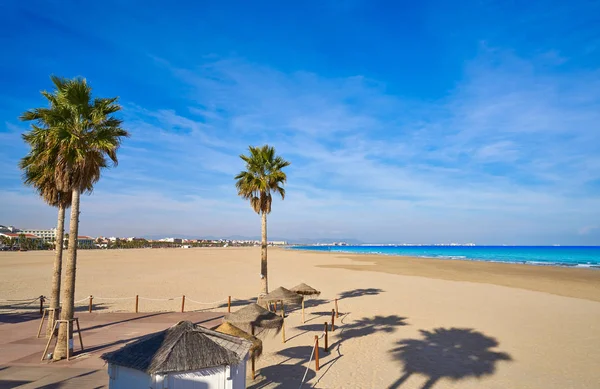 Valencia la malvarrosa strand arenen spanien — Stockfoto