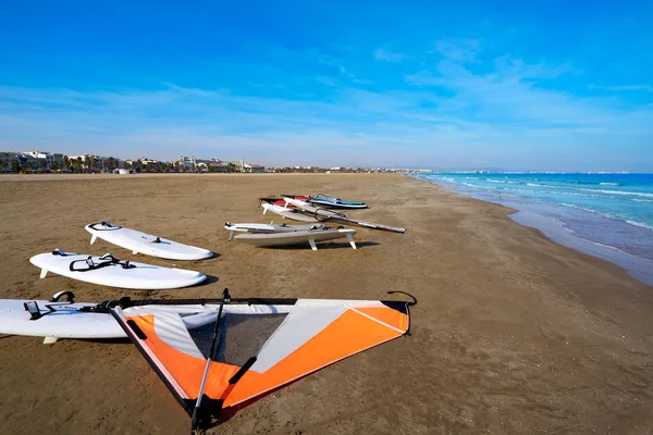 Valencia La Malvarrosa beach arenas Spain — Zdjęcie stockowe