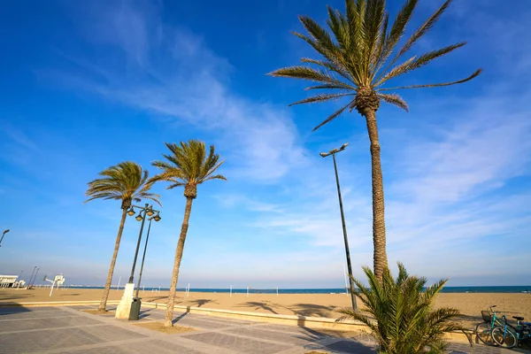 Valencia La Malvarrosa beach arenas Spain — Stock Photo, Image