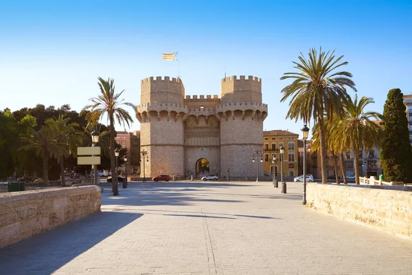 Torres de Serrano towers in Valencia — 图库照片