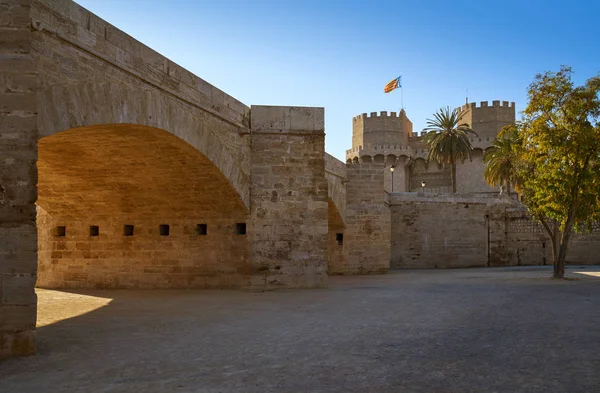 Torres de Serrano towers in Valencia — 图库照片