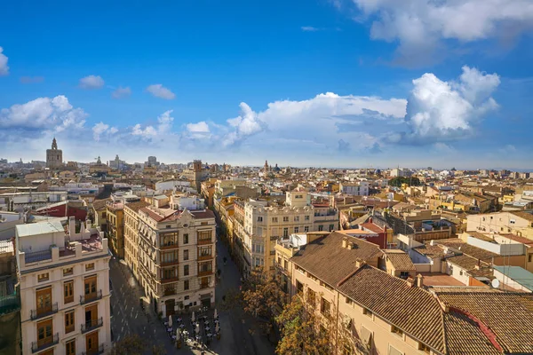 Vista aérea del casco antiguo de Valencia — Foto de Stock