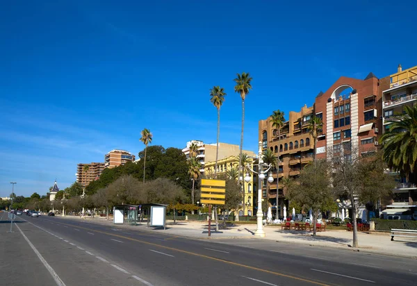 Valencia Alameda Albereda promenade, Spanje — Stockfoto