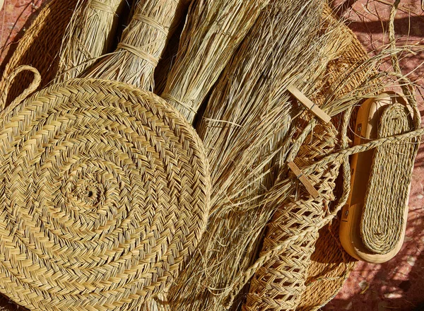 Esparto grama halfah usado para artesanato cestaria — Fotografia de Stock