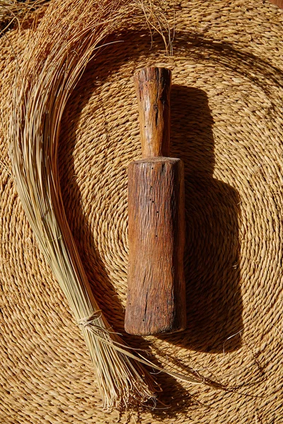 Hierba halfa de esparto utilizada para la cestería de artesanía —  Fotos de Stock