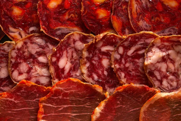 Salsicce iberiche prosciutto Tapas dalla Spagna — Foto Stock