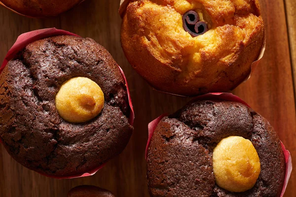 Muffin close-up macro detalhe — Fotografia de Stock