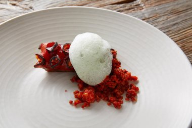 Maydanoz hava köpük Şef Izgara ahtapot 