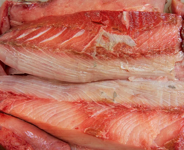 Amberjack balık fileto makro