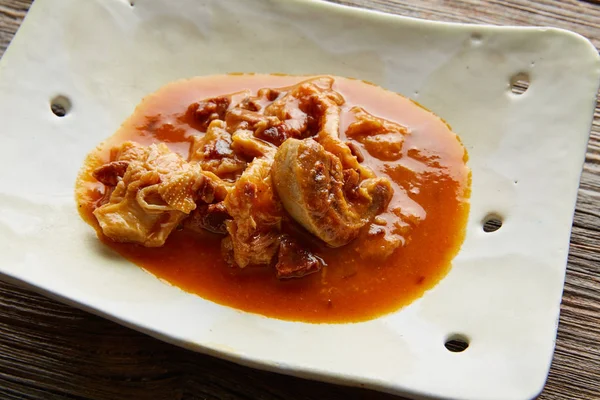 Callos Madrilena Tripe Madrid gaya tapas — Stok Foto