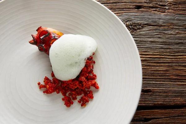 Maydanoz hava köpük Şef Izgara ahtapot 