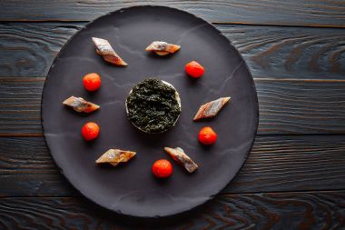 Pannacotta codium ve domates ile sardalya