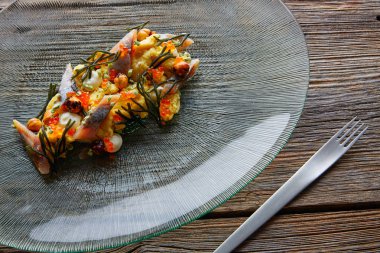 Sardalye salata krem peynir Mısır codium