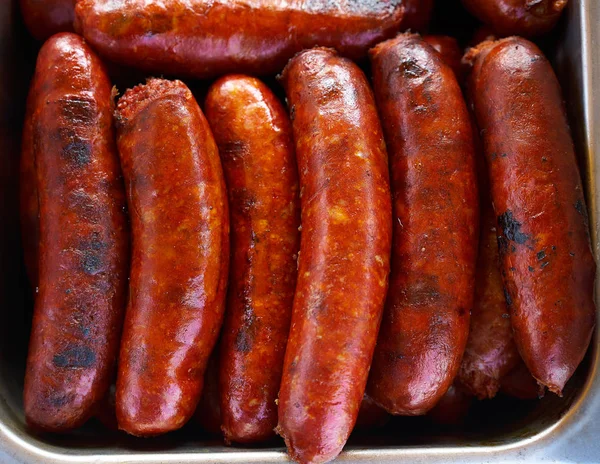 Chorizo sausage cooked at barbecue — Stock Photo, Image