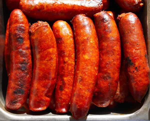 Chorizo worst gekookt op barbecue — Stockfoto