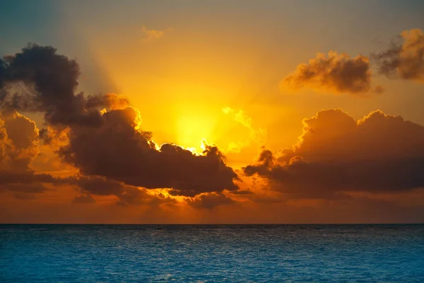 Riviera Maya sunrise beach Meksika — Stok fotoğraf