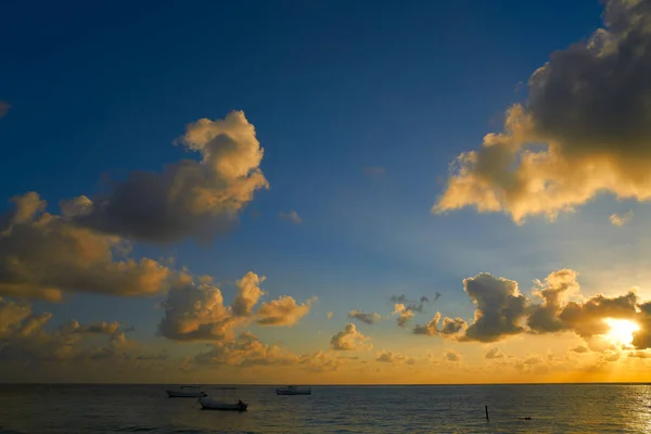 Riviera Maya sunrise beach Meksika — Stok fotoğraf