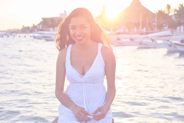 Mulher latina mexicana em Riviera Maya — Fotografia de Stock