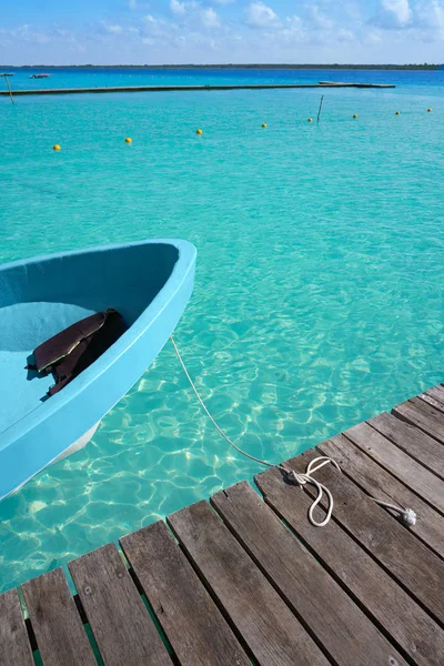 Laguna de Bacalar Lagoa no México — Fotografia de Stock