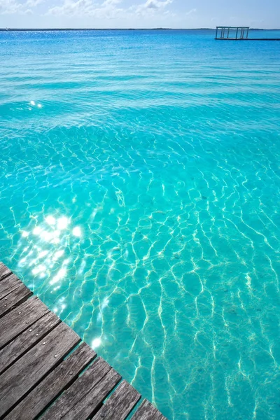 Laguna de Bacalar Lagoon in Mexico — Stok fotoğraf