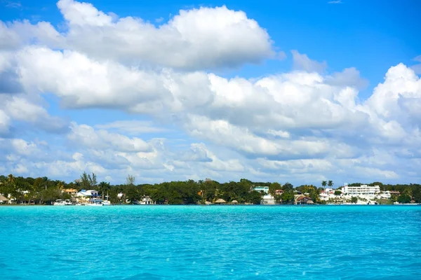 Laguna de laguną Bacalar w Mayan Meksyk — Zdjęcie stockowe