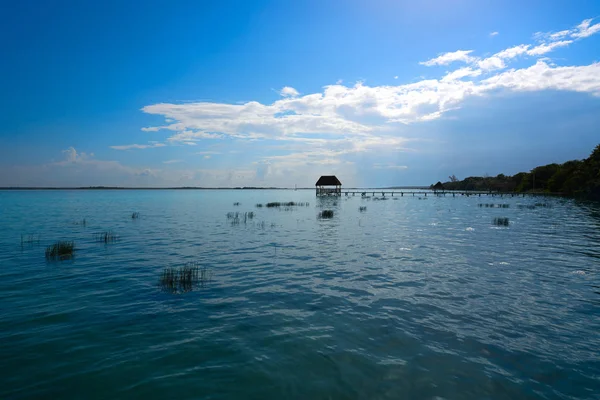 Laguna de Bacalar lagune in Maya Mexico — Stockfoto