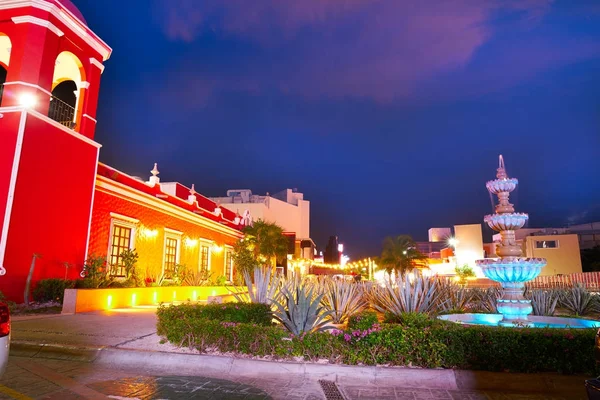 Cancun solnedgång på Blvd Kukulcan Mexico — Stockfoto