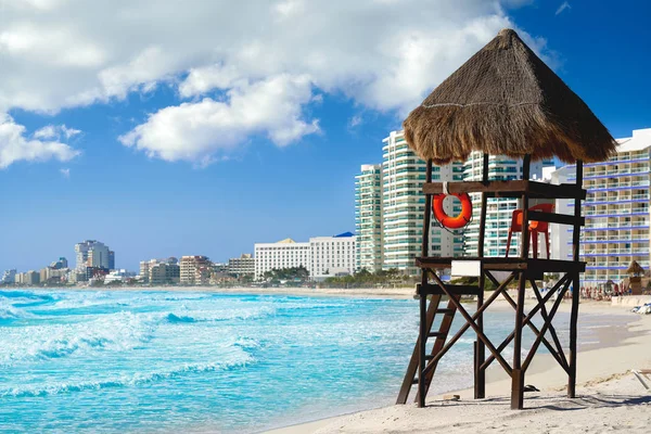 Praia do Fórum de Cancún Playa Gaviota Azul — Fotografia de Stock