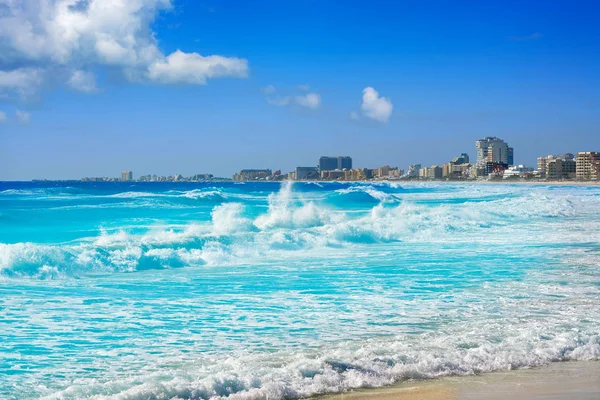 Praia do Fórum de Cancún Playa Gaviota Azul — Fotografia de Stock