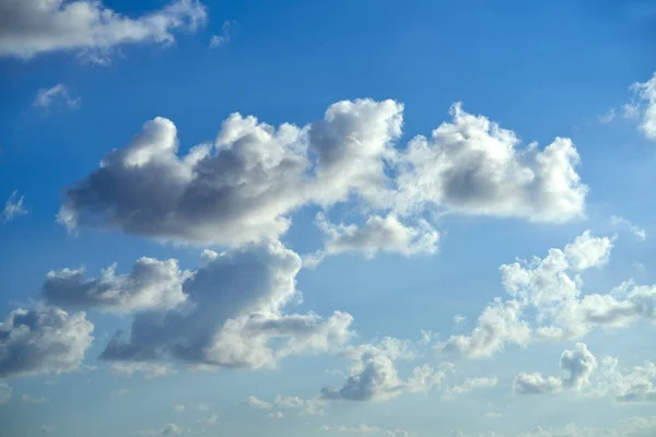 Blue summer sky white cumulus clouds — Stock Photo, Image