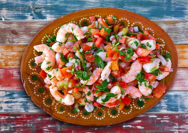 Mexican Ceviche recipe with shrimp — Stock Photo, Image
