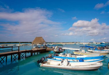 Chiquila port in Quintana Roo Mexico clipart