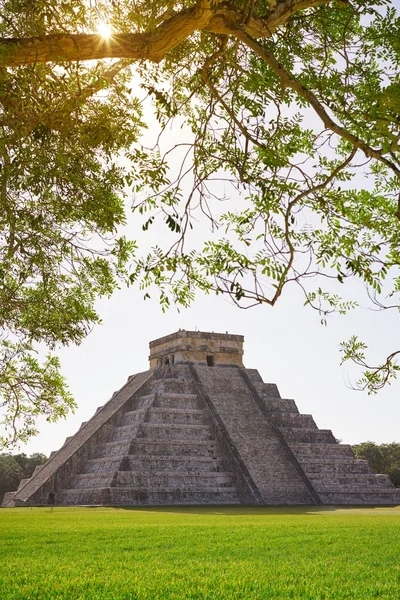 Chichen Itza El Templo Kukulcan temple — Stok fotoğraf