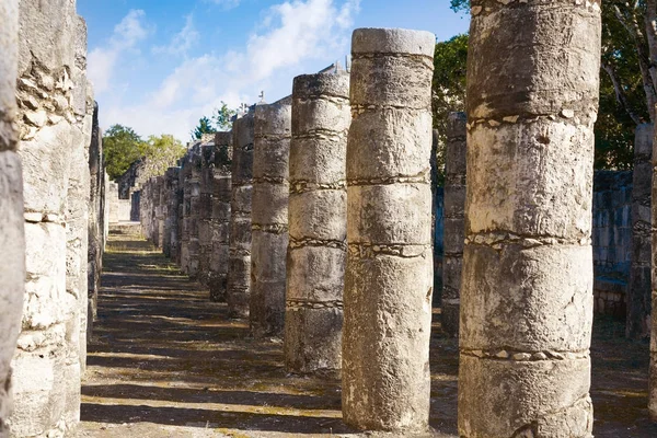 Chichen Itza mille colonne tempio — Foto Stock